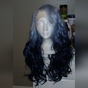 Elegant Blue Ombre Wig